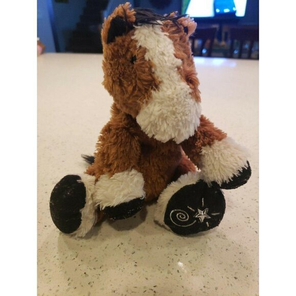 RUSS SHINING STARS HORSE STUFFED ANIMAL 8" PLUSH BROWN WHITE 2006 GOLD RIBBON - Picture 1 of 6